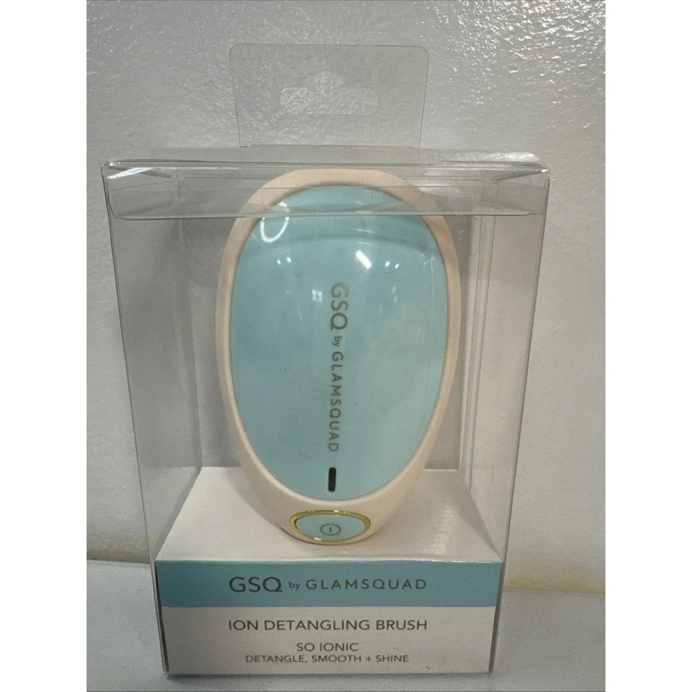 GSQ by GLAMSQUAD Ion Detangling Brush New In Box Turquoise Anti Static